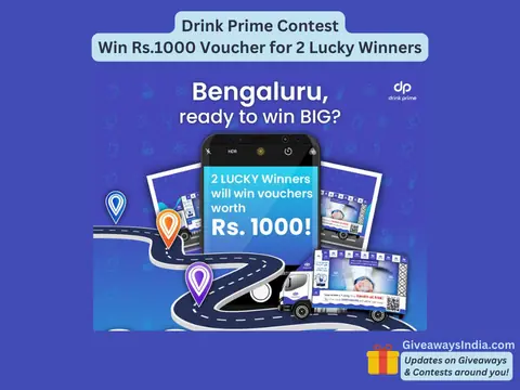Drink Prime Contest – Win Rs.1000 Voucher for 2 Lucky Winners