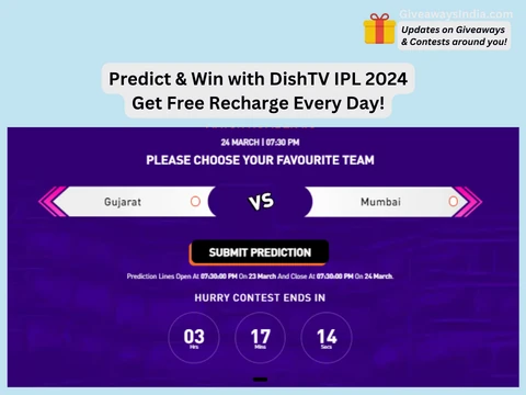 Predict & Win with DishTV IPL 2024: Get Free Recharge Every Day!