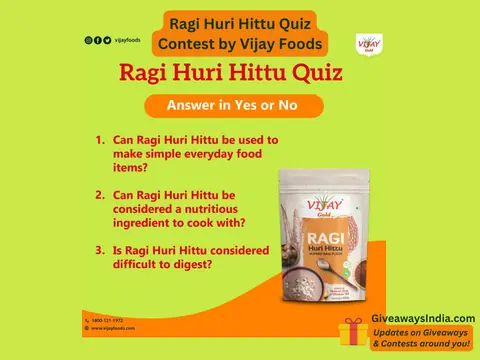 Ragi Huri Hittu Quiz Contest by Vijay Foods