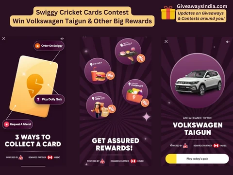 Swiggy Cricket Cards Contest Win Volkswagen Taigun & Other Big Rewards