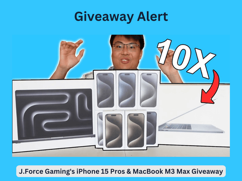 J.Force Gaming’s iPhone 15 Pro & MacBook M3 Max Giveaway