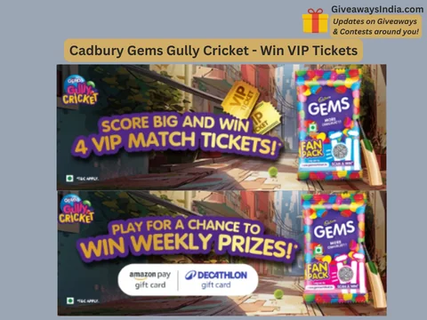 Cadbury Gems Gully Cricket (Explained) – Win VIP Tickets