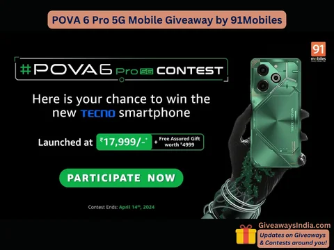 POVA 6 Pro 5G Mobile Giveaway by 91Mobiles