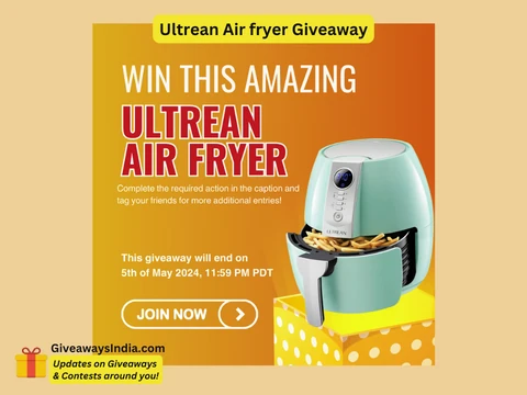 Ultrean Air fryer Giveaway – Date, Steps to Win